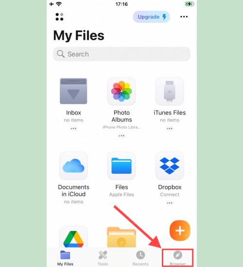 التنقل إلى ملفاتي في Documents by Readdle: فتح تطبيق 